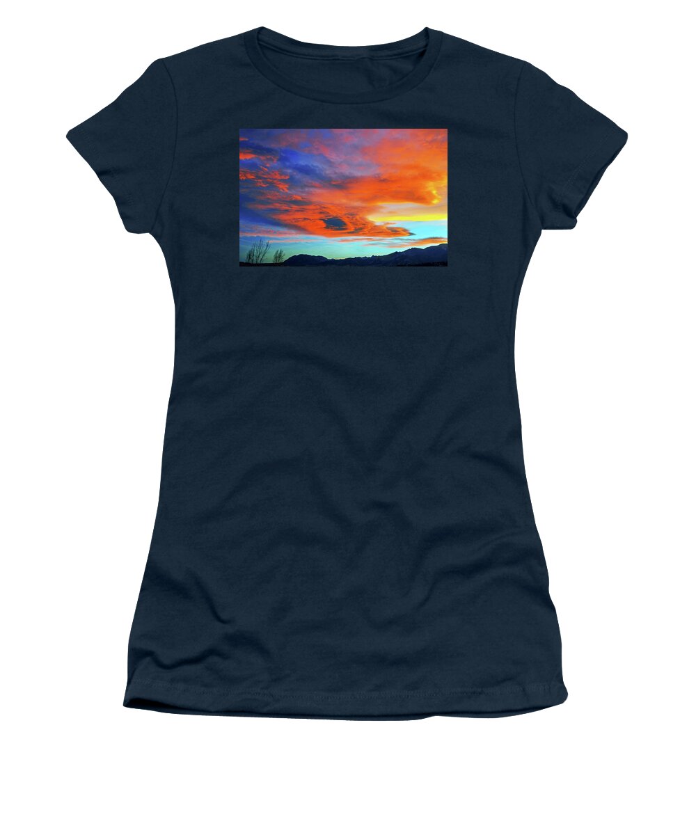 Sunset Women's T-Shirt featuring the photograph Astraeus, The Greek Titan God Of Dusk by Bijan Pirnia