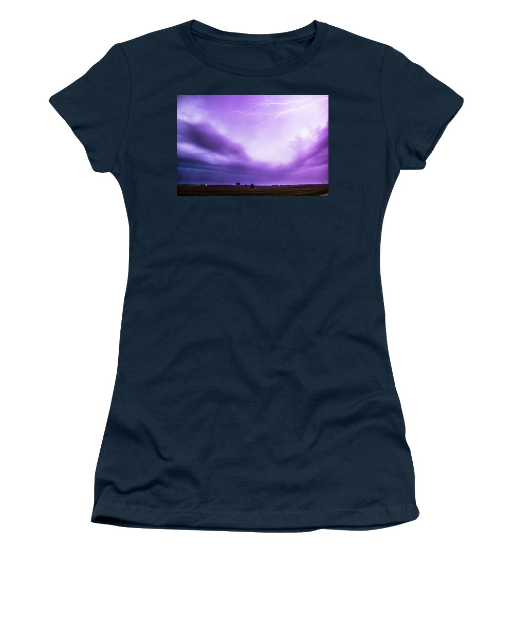 Nebraskasc Women's T-Shirt featuring the photograph August Monsters Approach 001 by NebraskaSC