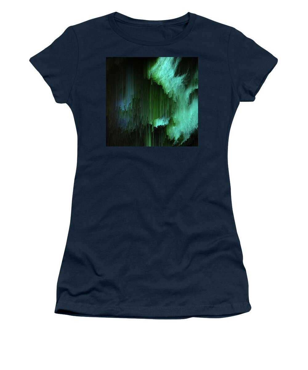 Trippy Women's T-Shirt featuring the digital art Aurora Borealis by Jennifer Walsh