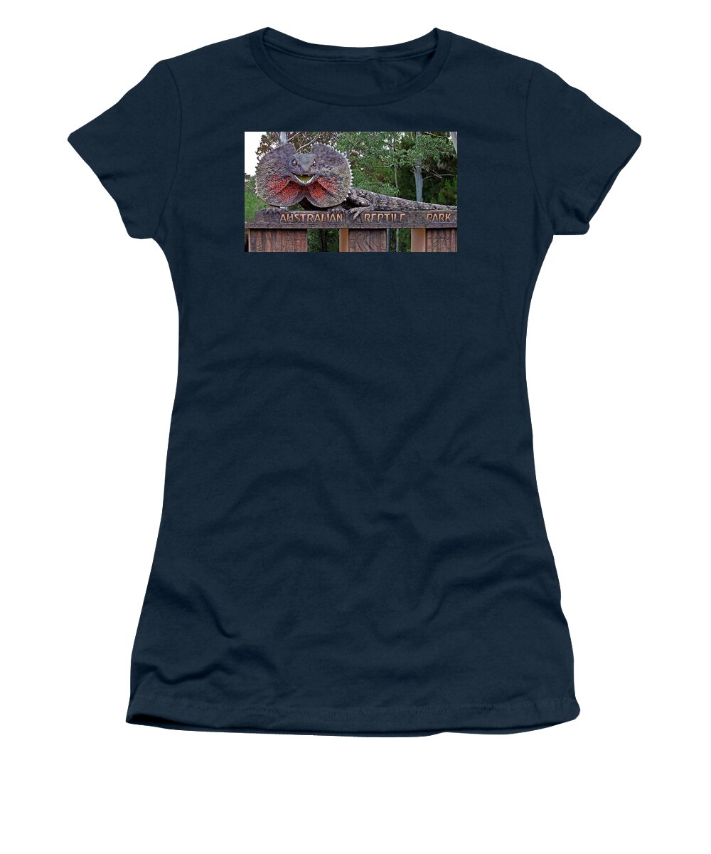 Australian Reptile Park Women's T-Shirt featuring the photograph Australian Reptile Park by Miroslava Jurcik