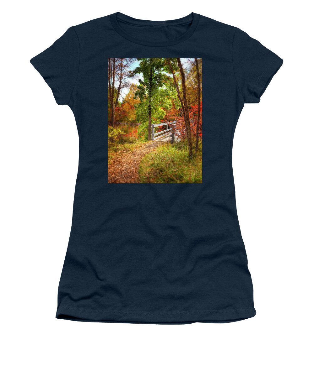 5dmkiv Women's T-Shirt featuring the photograph Autumn Bridge by Mark Mille