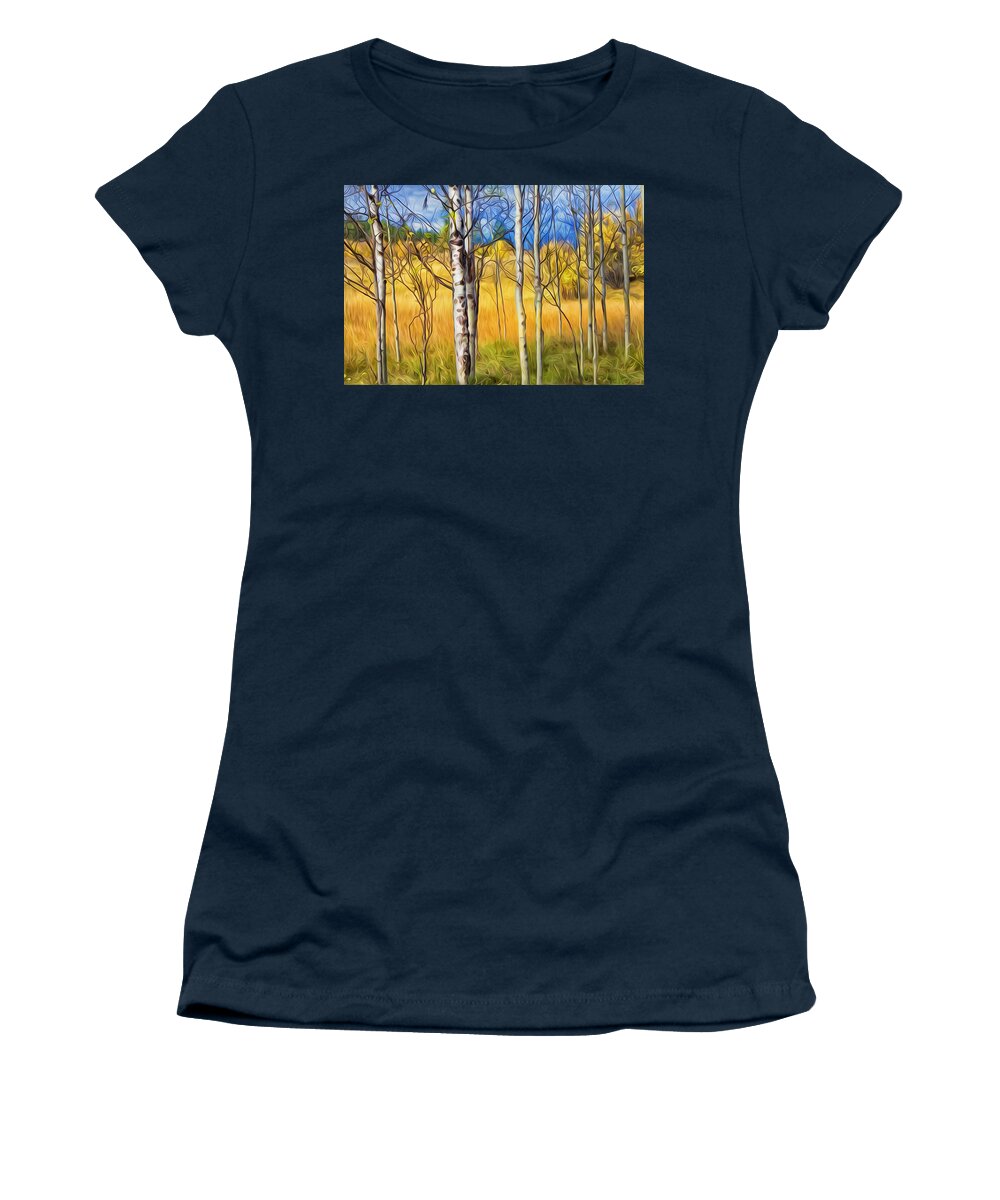 Autumn Women's T-Shirt featuring the photograph Autumn Colours by Theresa Tahara