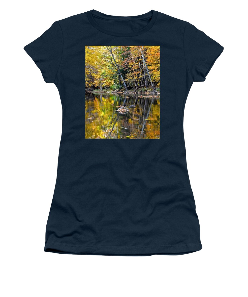 Autumn Women's T-Shirt featuring the photograph Autumn Peace by Frozen in Time Fine Art Photography