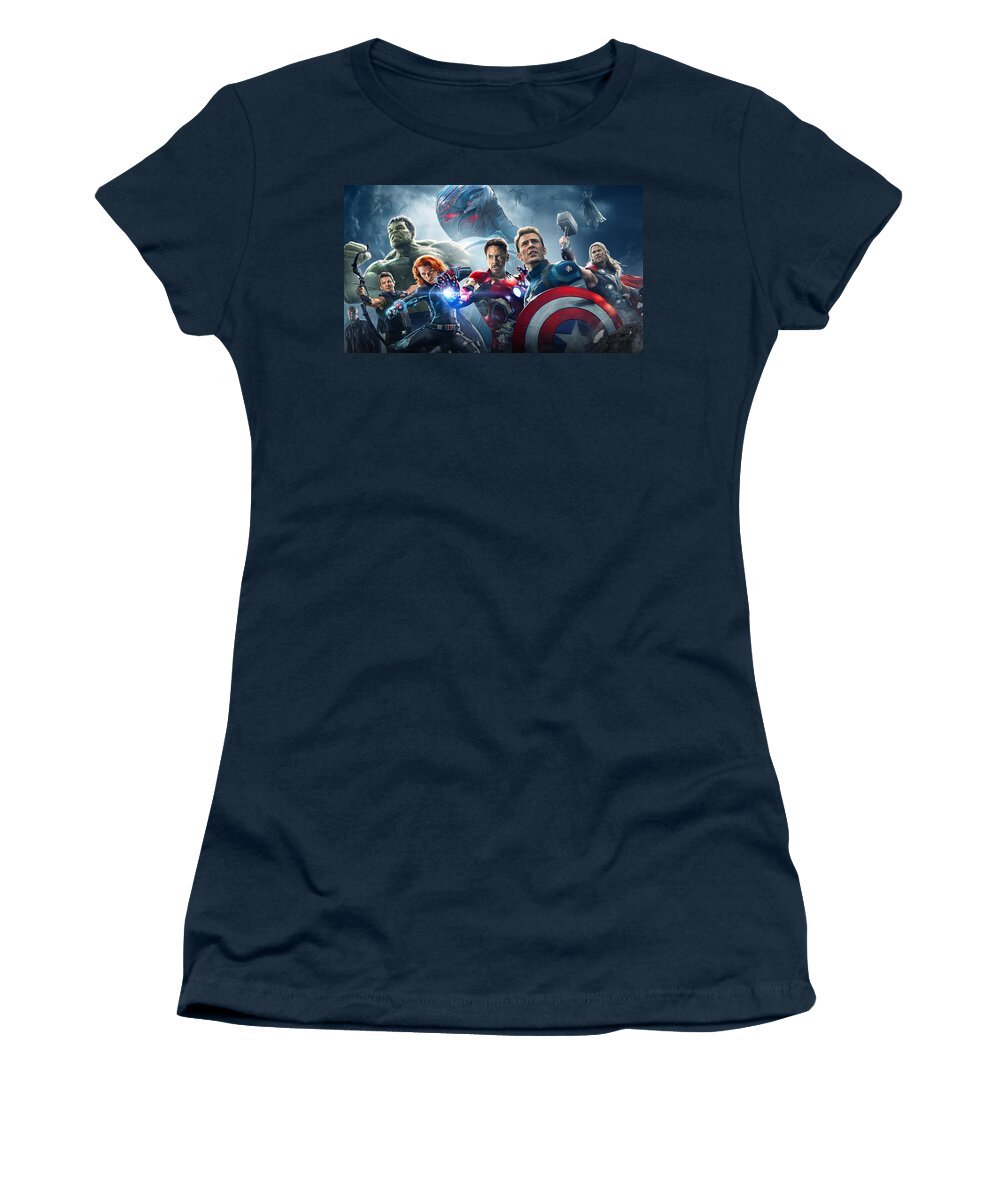 Avengers Age Of Ultron Women's T-Shirt featuring the digital art Avengers Age of Ultron by Maye Loeser