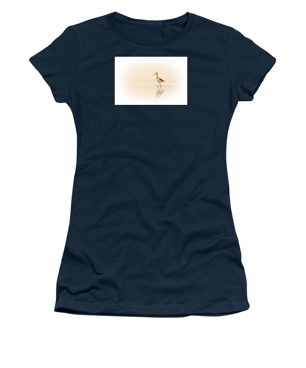 Bird Women's T-Shirt featuring the photograph Avocet Walk by Yeates Photography