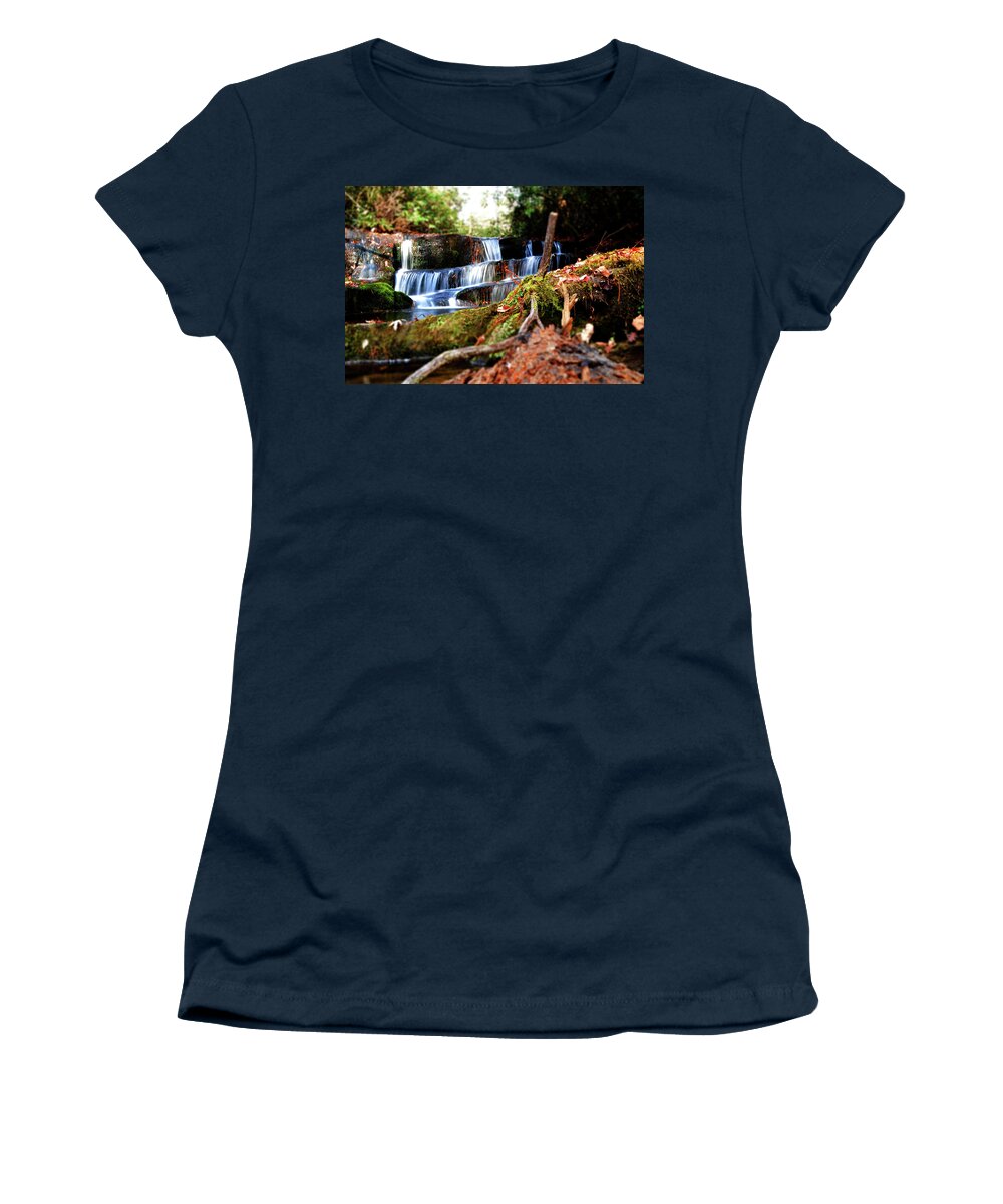 Waterfall Women's T-Shirt featuring the photograph Babbling Brook by Jason Bohannon