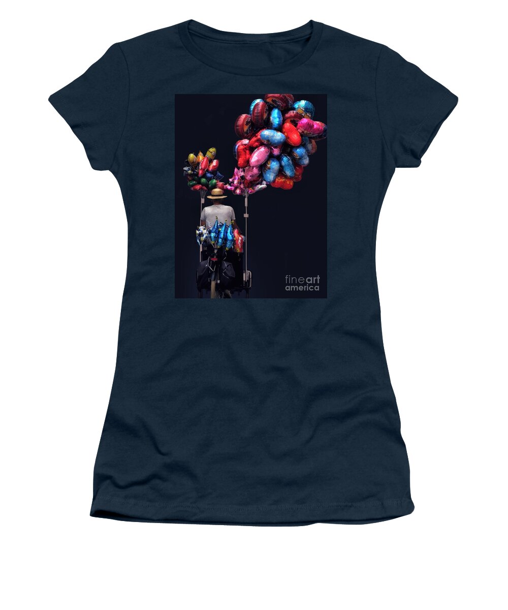Balloons Women's T-Shirt featuring the digital art Balloons for Sale by Diana Rajala