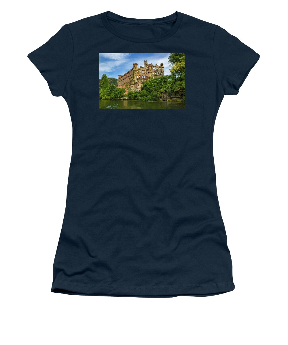 Hudson Valley Women's T-Shirt featuring the photograph Bannerman Castle on the Hudson River by John Morzen