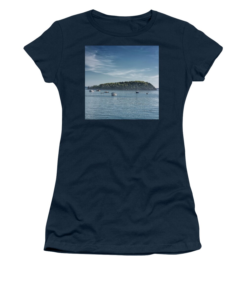 Maine Women's T-Shirt featuring the photograph Bar Harbor Morning by Robert Fawcett