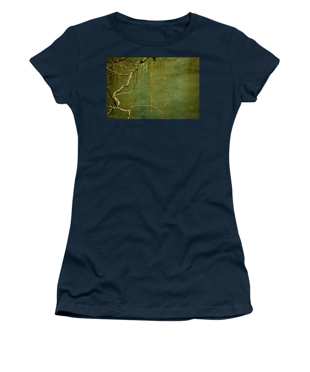 Wall Women's T-Shirt featuring the photograph Bare Branch and Wall by Aashish Vaidya
