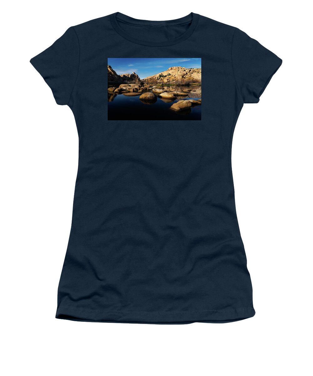 Barker Dam Women's T-Shirt featuring the photograph Barker Dam Lake by John Hight