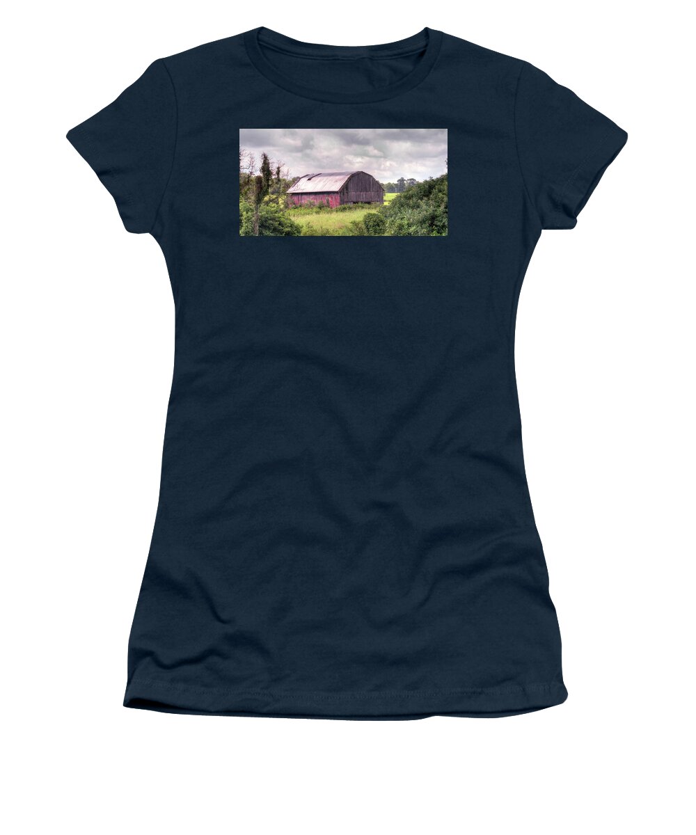 Barn Women's T-Shirt featuring the photograph Barn Awaiting a Rain Storm by Douglas Barnett