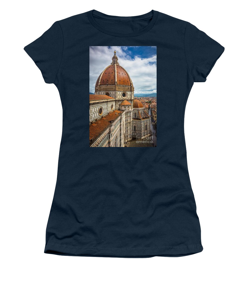 Christian Women's T-Shirt featuring the photograph Basilica di Santa Maria del Fiore by Inge Johnsson