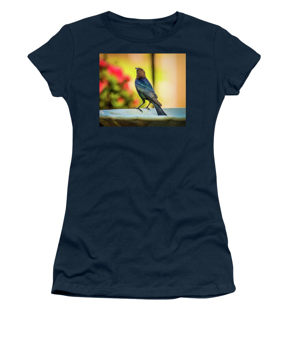 Bird Bath Women's T-Shirt featuring the photograph Bath Time by Cynthia Wolfe