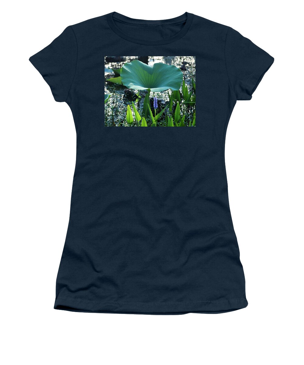 Bayou Women's T-Shirt featuring the photograph Bayou Morning Colors by John Glass