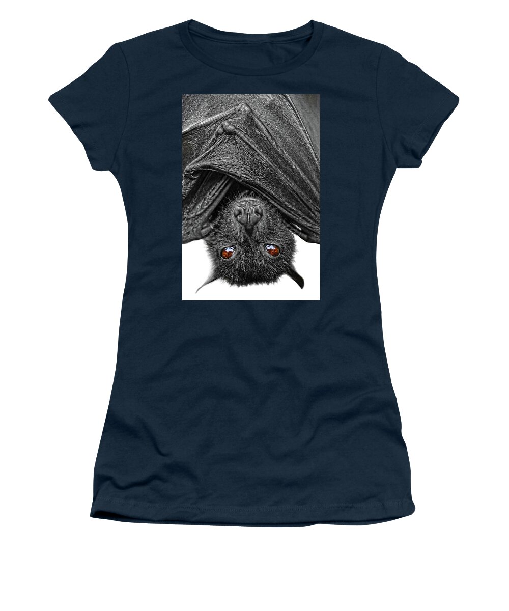 Bat Women's T-Shirt featuring the photograph Be Afraid by Yhun Suarez