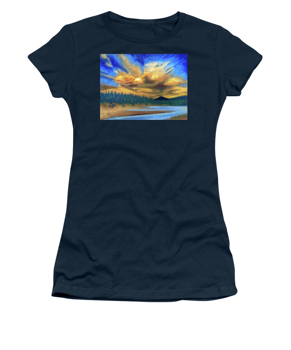 Art Women's T-Shirt featuring the painting Bear Mountain by Dustin Miller