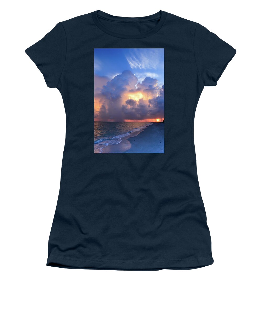 Sunset Women's T-Shirt featuring the photograph Beauty in the Darkest Skies II by Melanie Moraga