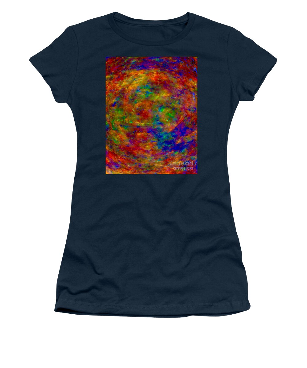 Painting-abstract Acrylic Women's T-Shirt featuring the mixed media Beauty Of The Deep Coral Reef by Catalina Walker