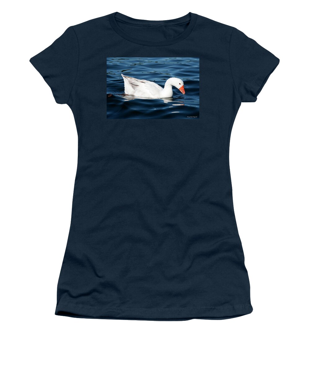 Geese Photography Women's T-Shirt featuring the photograph Beauty of the geese 01 by Kevin Chippindall