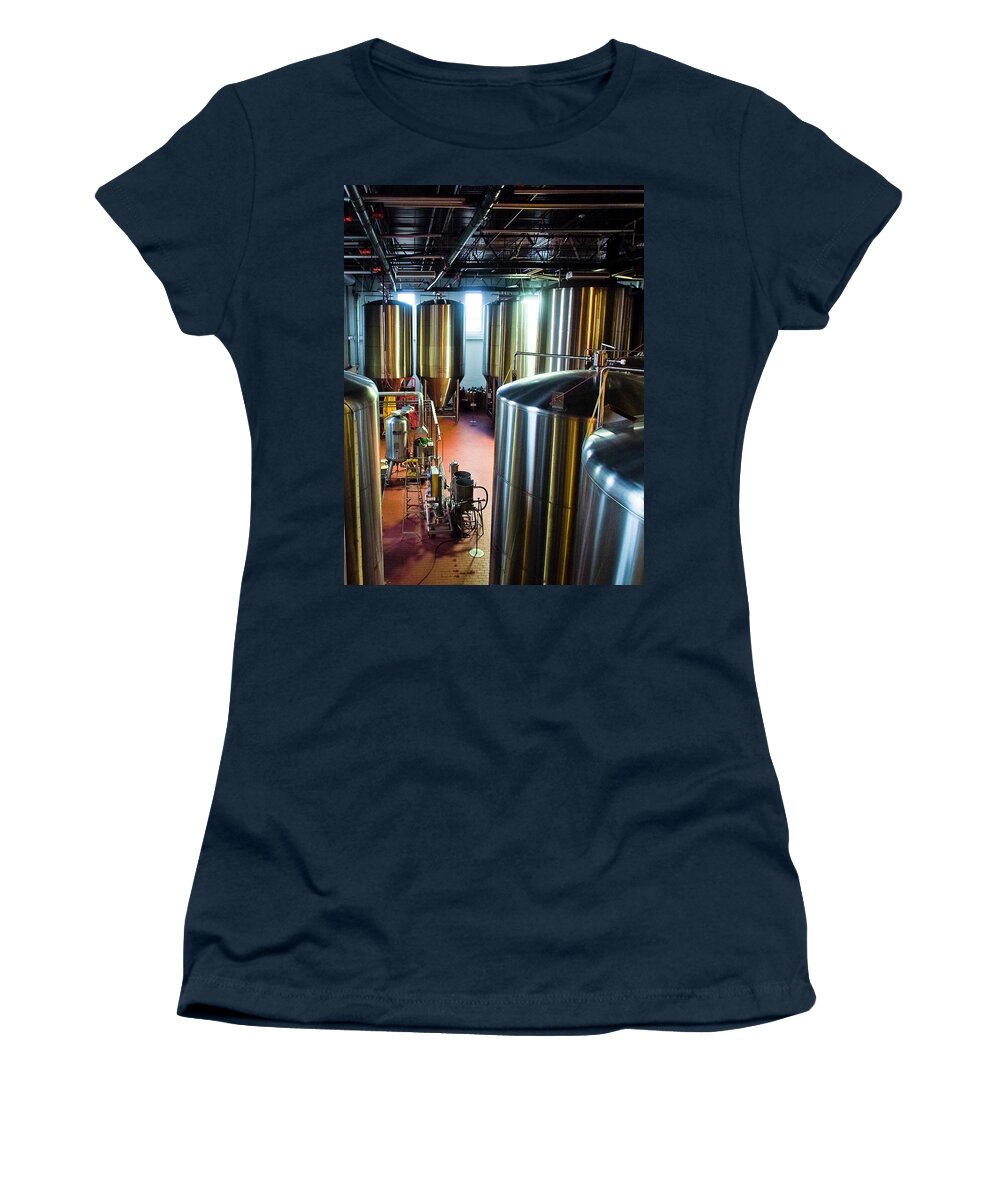 Beer Tap Women's T-Shirt featuring the photograph Beer Vats by Linda Unger