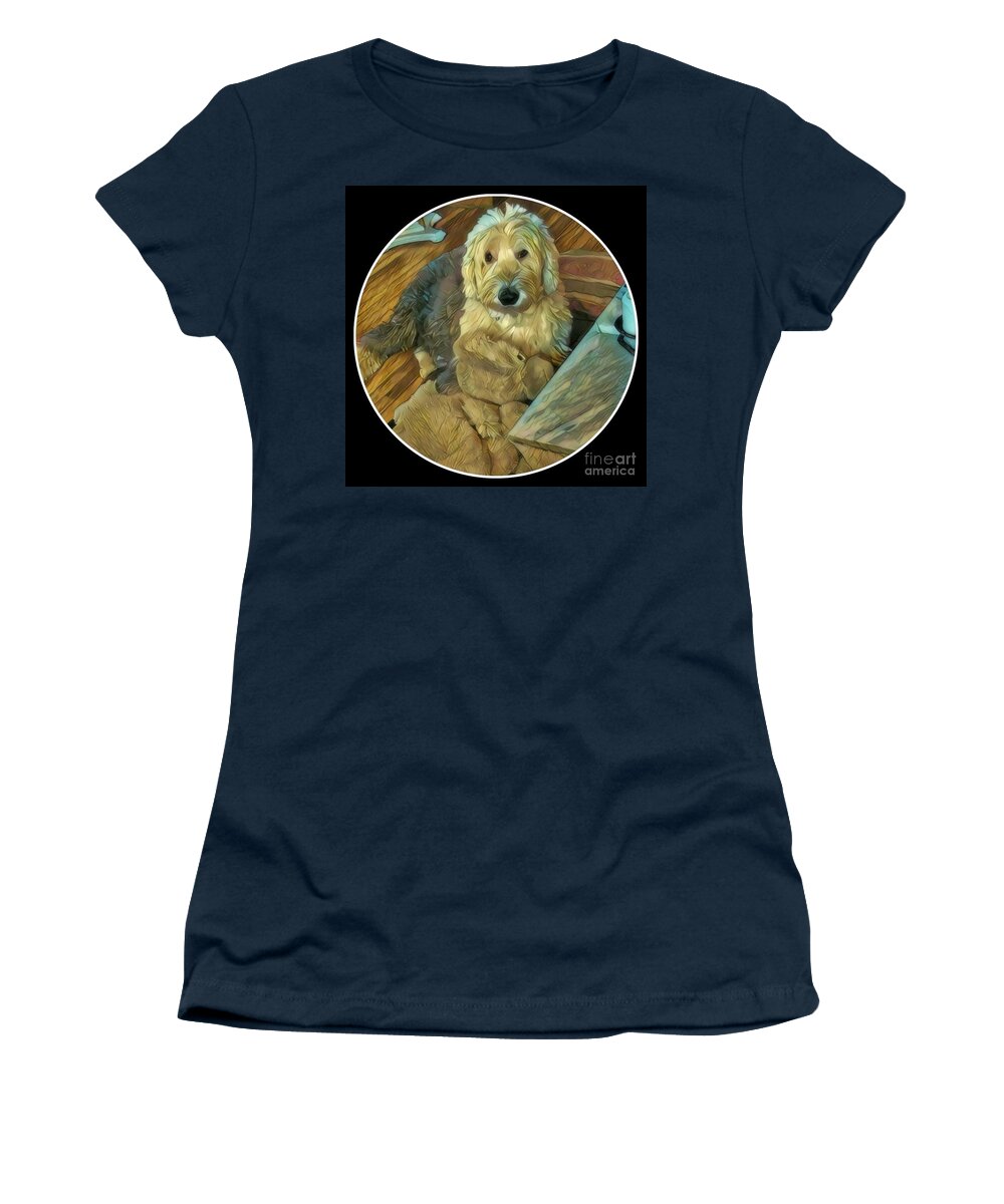 Pet Women's T-Shirt featuring the photograph Bentley with His Baby by Jodie Marie Anne Richardson Traugott     aka jm-ART