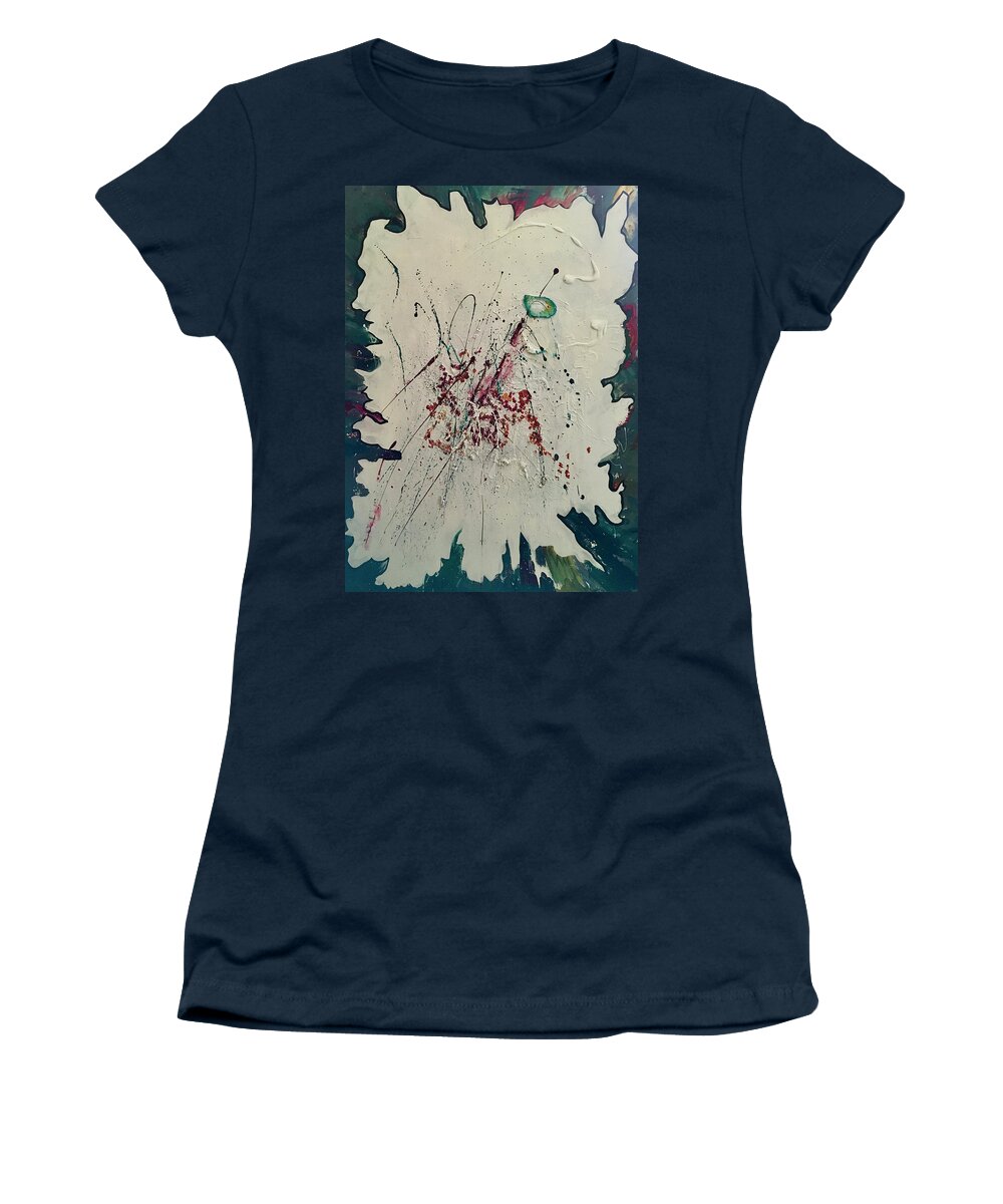 Abstract Expressionism Women's T-Shirt featuring the painting Beyond the Veil by Carole Johnson