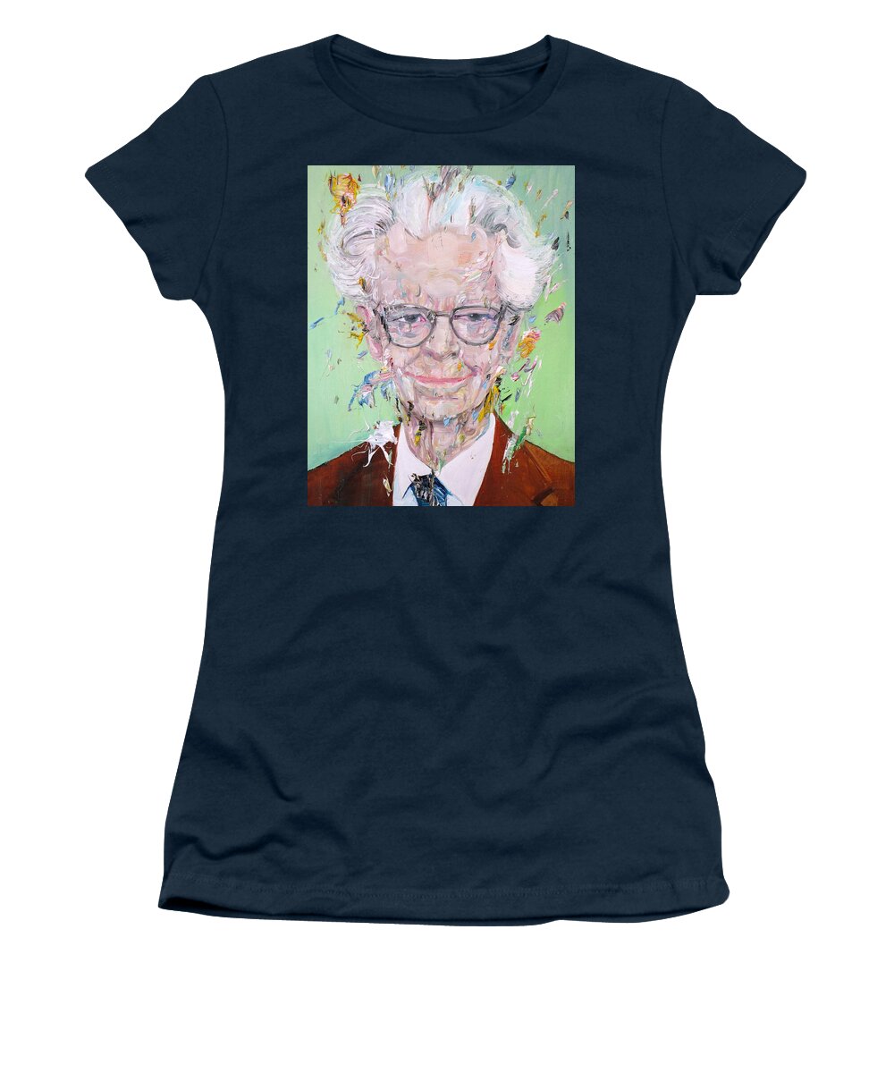 Skinner Women's T-Shirt featuring the painting B.F. Skinner - oil portrait by Fabrizio Cassetta