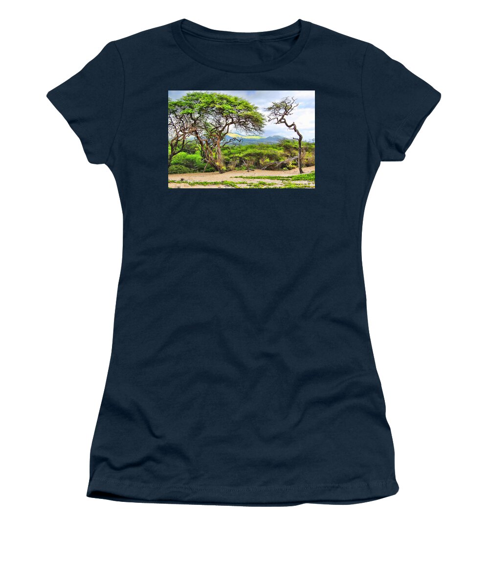 Hawaiian Women's T-Shirt featuring the photograph Big Beach Spring by Kathy Bassett