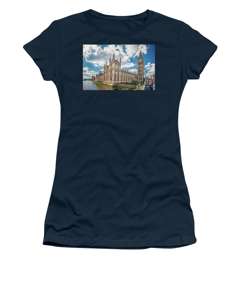 Ben Women's T-Shirt featuring the photograph Big Ben and Parliament Building by Mariusz Talarek