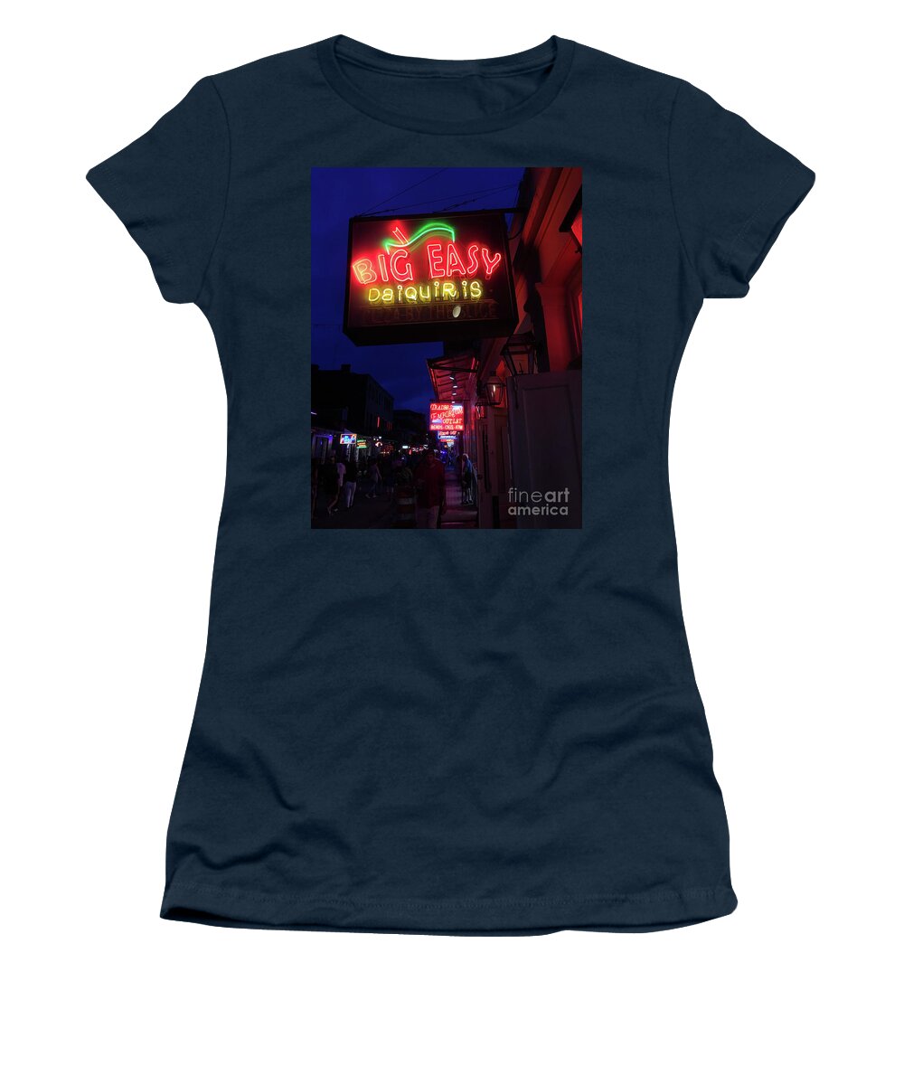 New Orleans Women's T-Shirt featuring the photograph Big Easy Sign by Steven Spak