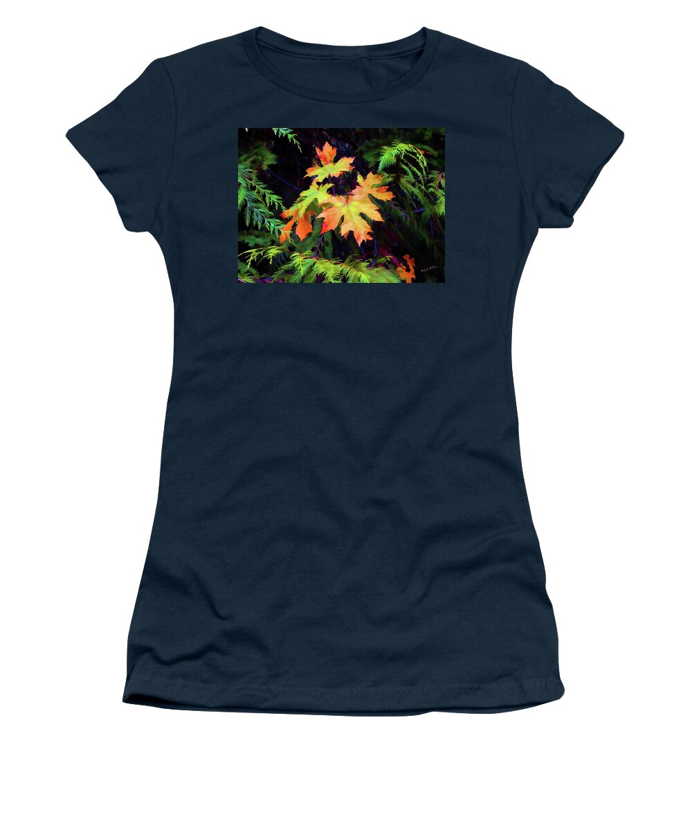 Big Leaf Maple Women's T-Shirt featuring the photograph Big Leaf Maple Painting by Wendy McKennon