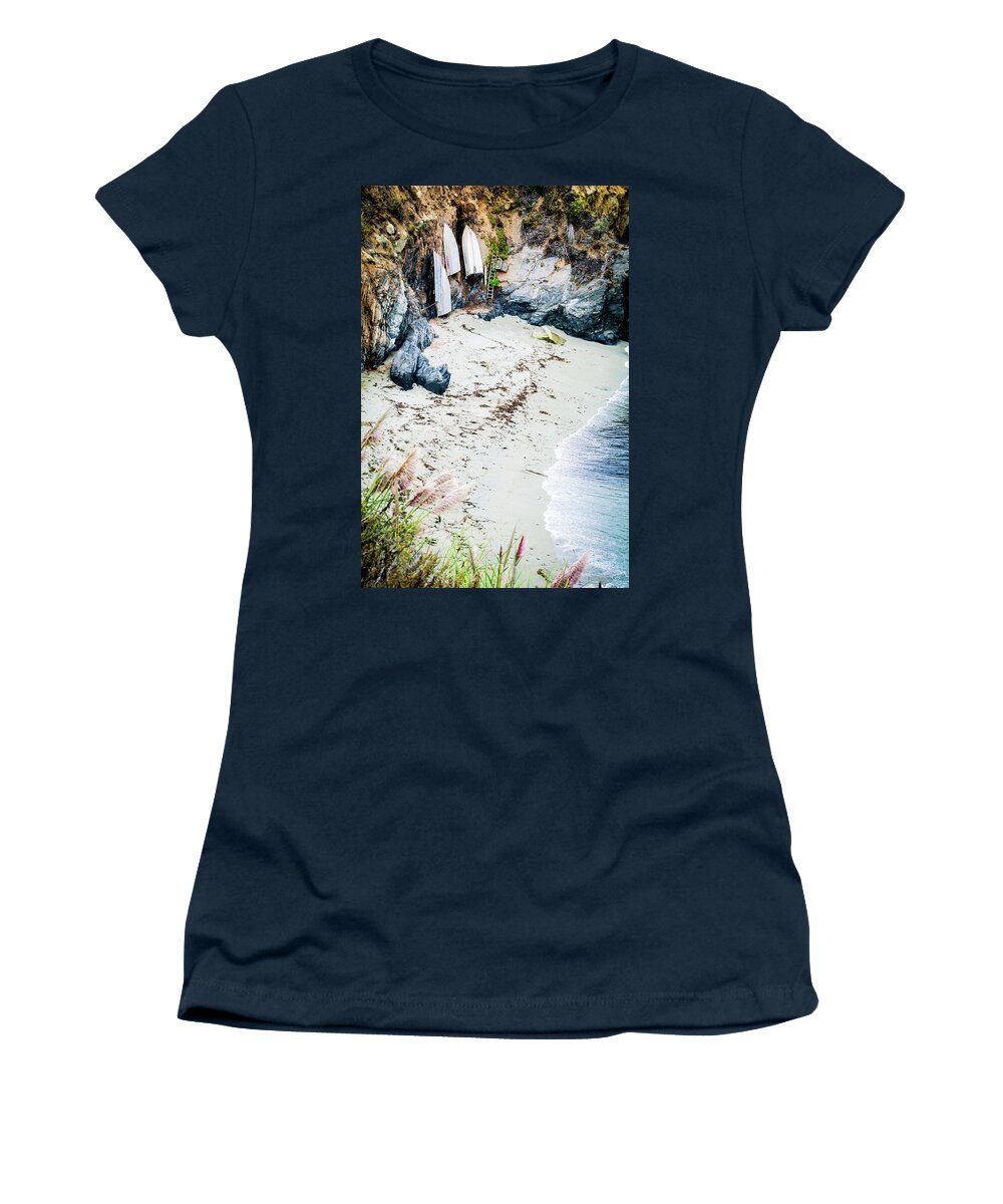 Boats Women's T-Shirt featuring the photograph Big Sur Boats by Dr Janine Williams