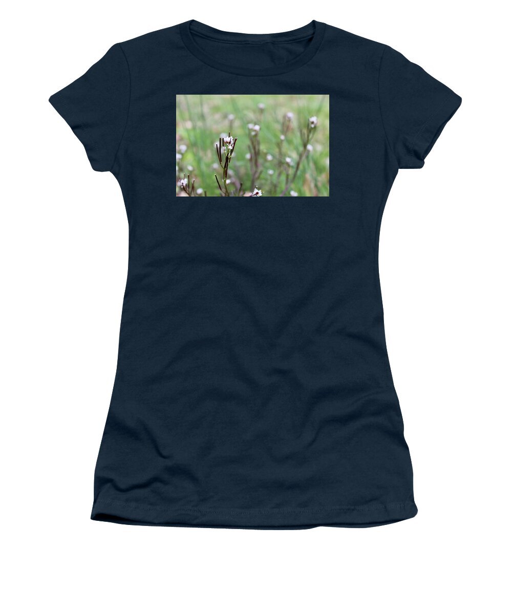 Lawn Weed Women's T-Shirt featuring the photograph Bittercress Spring by M E