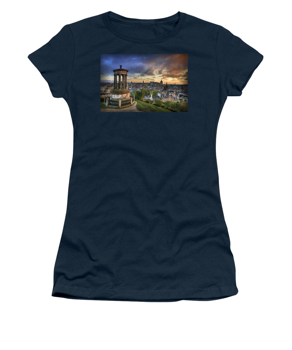 Edinburgh Women's T-Shirt featuring the photograph Blaze Of Glory by Evelina Kremsdorf
