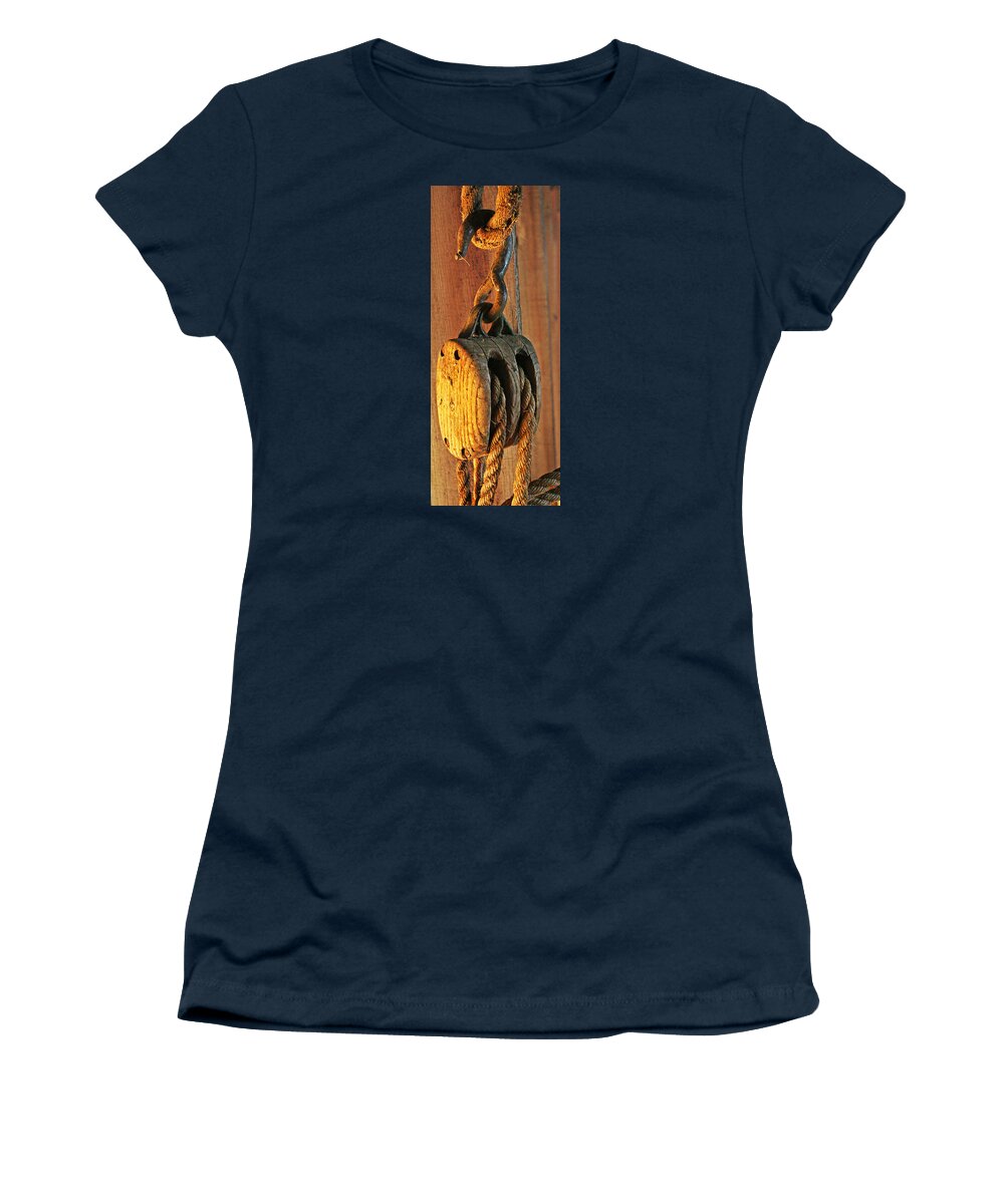 Tool Women's T-Shirt featuring the photograph Block and Tackle by Jim Bunstock
