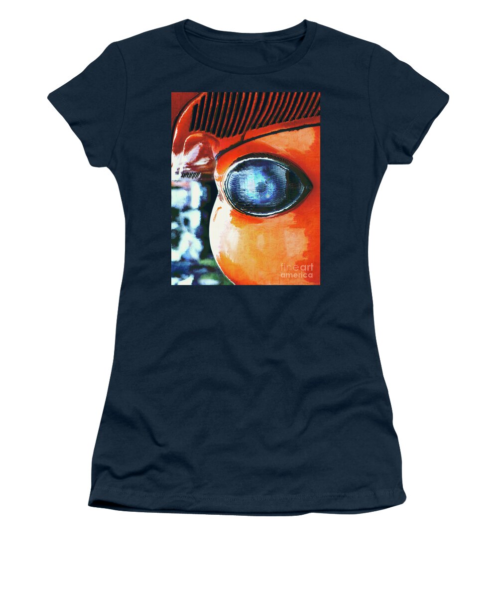 Sci Fi Women's T-Shirt featuring the photograph Blue Eye of An Orange Alien by Phil Perkins