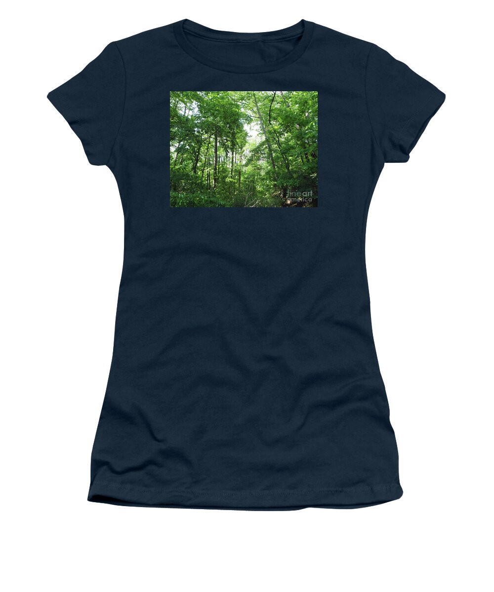 Forest Women's T-Shirt featuring the photograph Blue Heron nature Preserve Atlanta GA by Lizi Beard-Ward