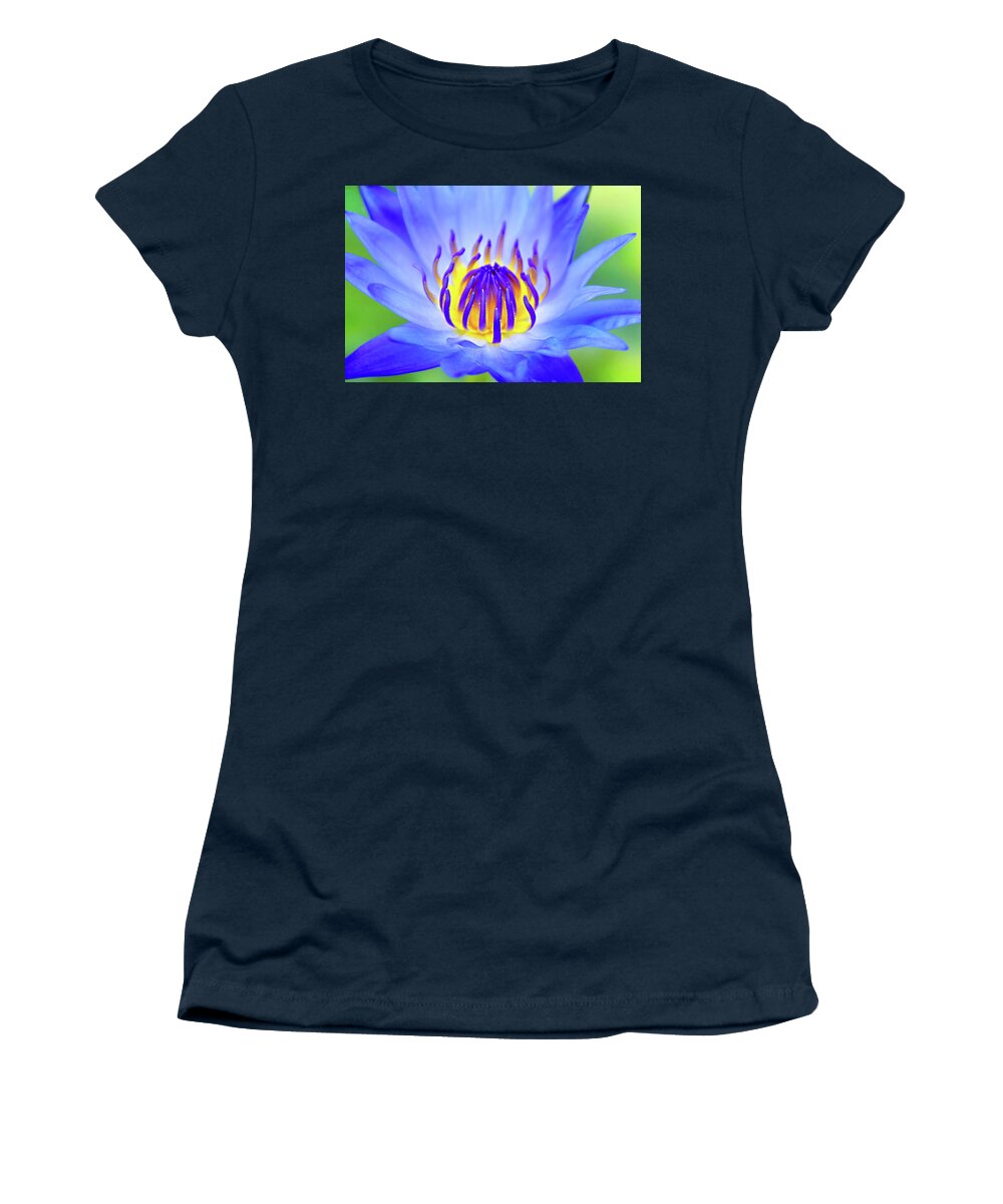 Lotus Women's T-Shirt featuring the photograph Blue Magic by Iryna Goodall