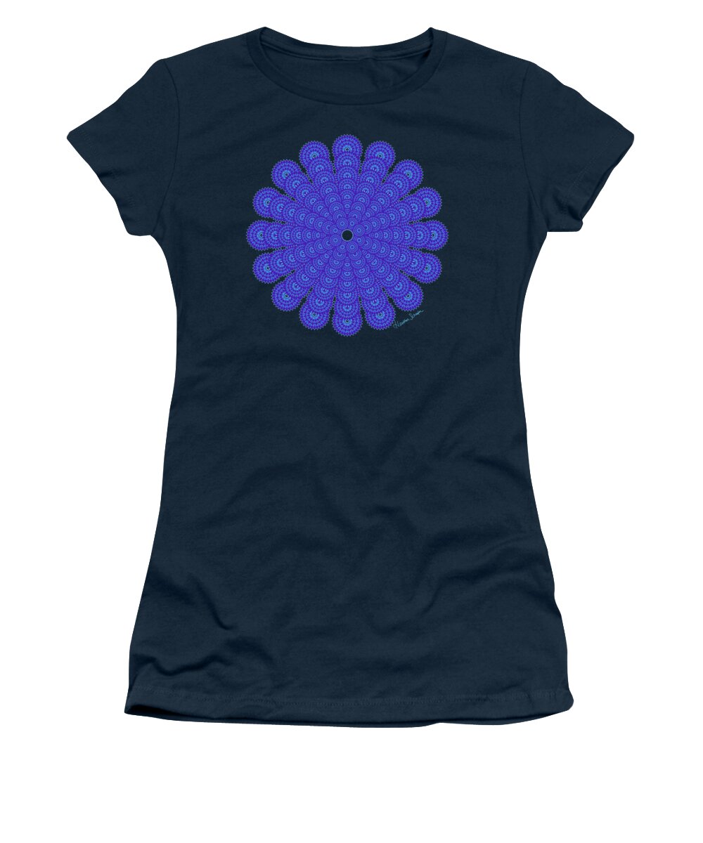Artsytoo Women's T-Shirt featuring the digital art Blue Obsession by Heather Schaefer