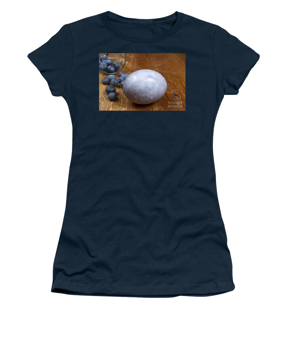 Easter Women's T-Shirt featuring the photograph Blueberry easter egg by Karen Foley