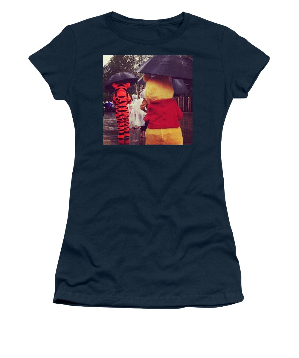 Tigger Women's T-Shirt featuring the photograph A Very Blustery Day by Kate Arsenault 