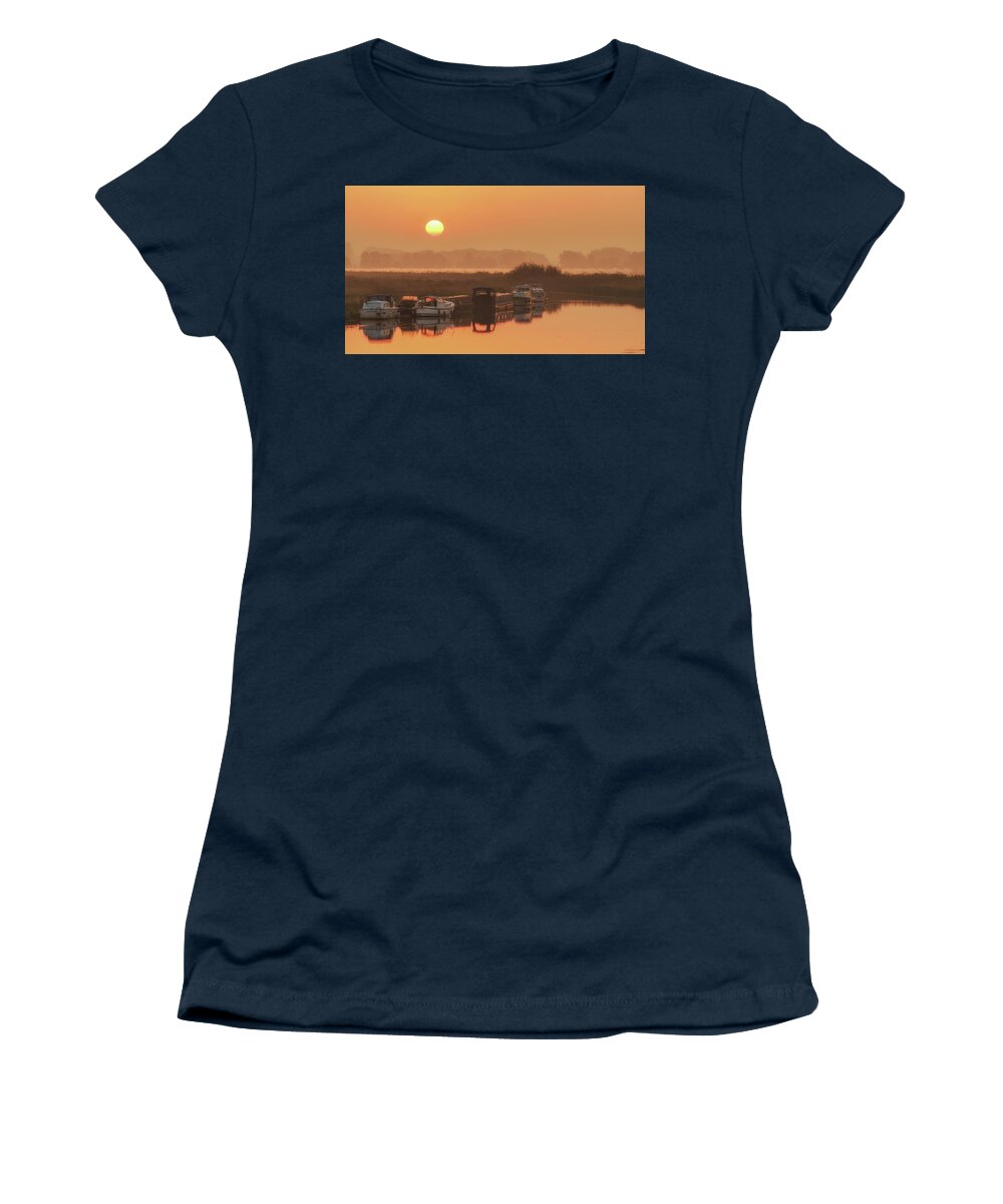 Beautiful Women's T-Shirt featuring the photograph Boats at sunrise by James Billings