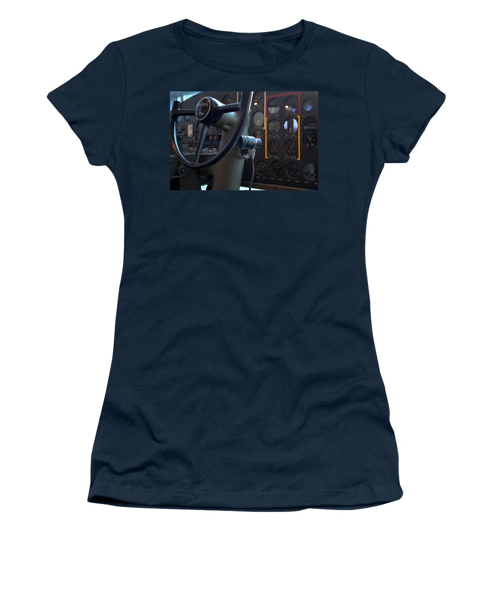 Boeing Women's T-Shirt featuring the photograph Boeing Controls by Maggy Marsh