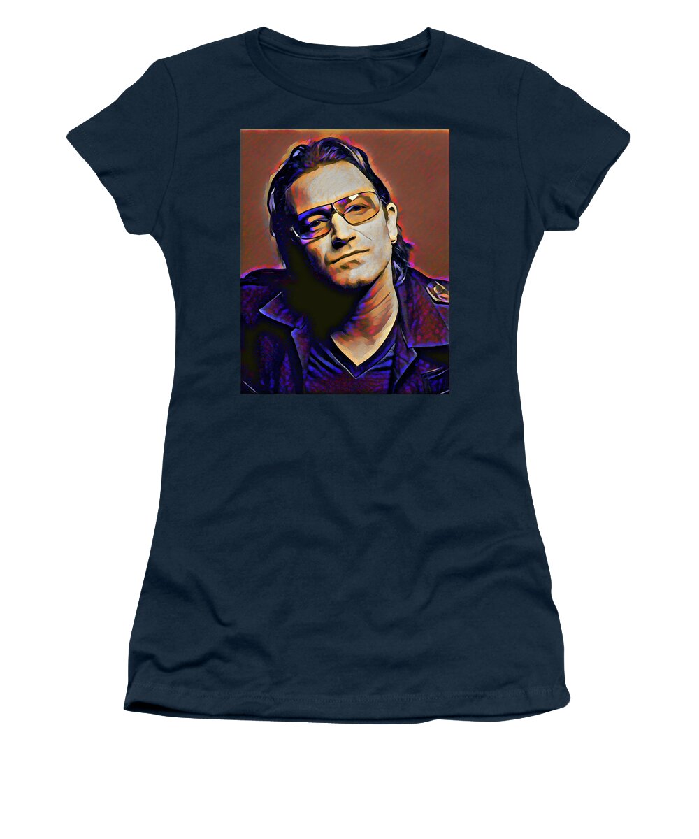 Singer Women's T-Shirt featuring the digital art Bono by Gary Grayson