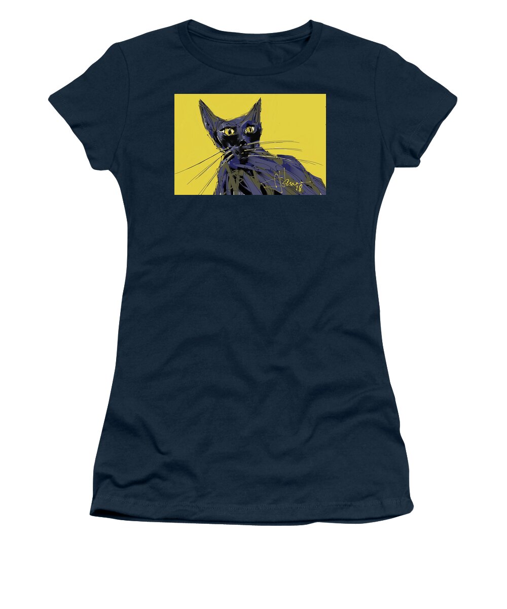 Cat Women's T-Shirt featuring the digital art Boots by Jim Vance