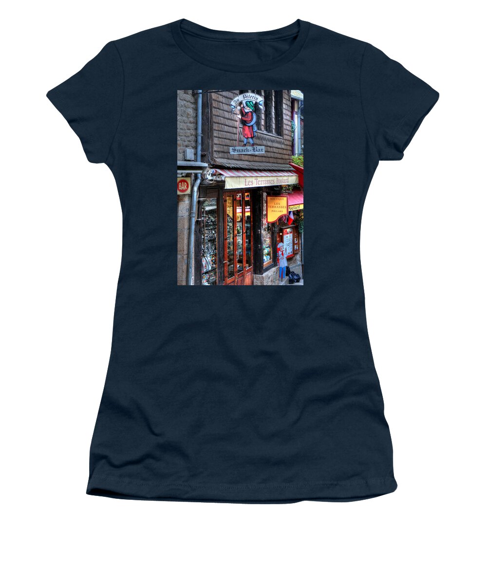 Europe Women's T-Shirt featuring the photograph Boutique Les Terasses Poulard by Tom Prendergast