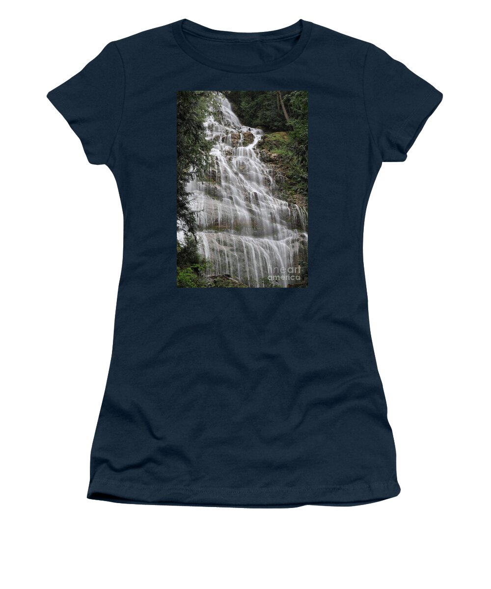 Bridal Veil Falls Women's T-Shirt featuring the photograph Bridal Veil Falls by Eva Lechner