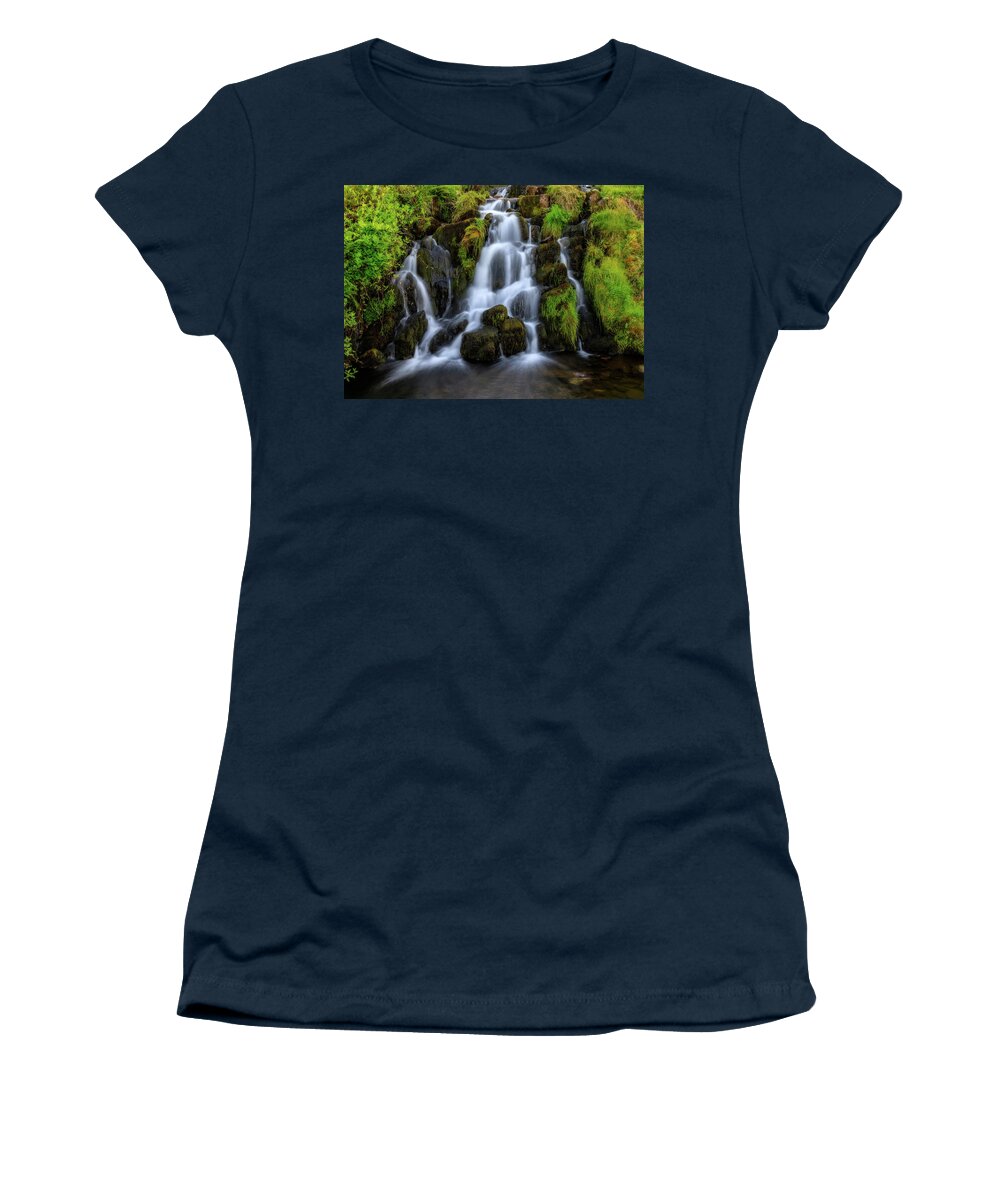 Waterfall Women's T-Shirt featuring the photograph Bride's Veil by Rob Davies