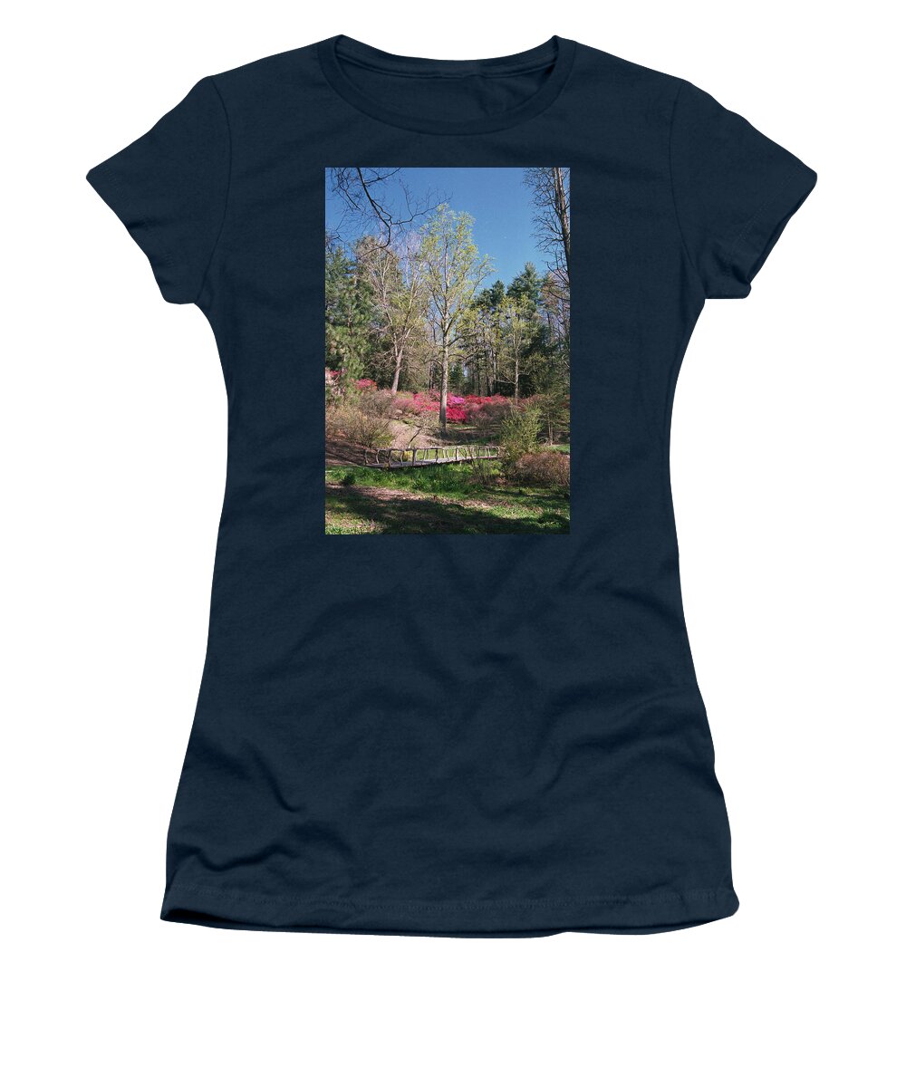 Bridge Women's T-Shirt featuring the photograph Bridge Walkway by Allen Nice-Webb